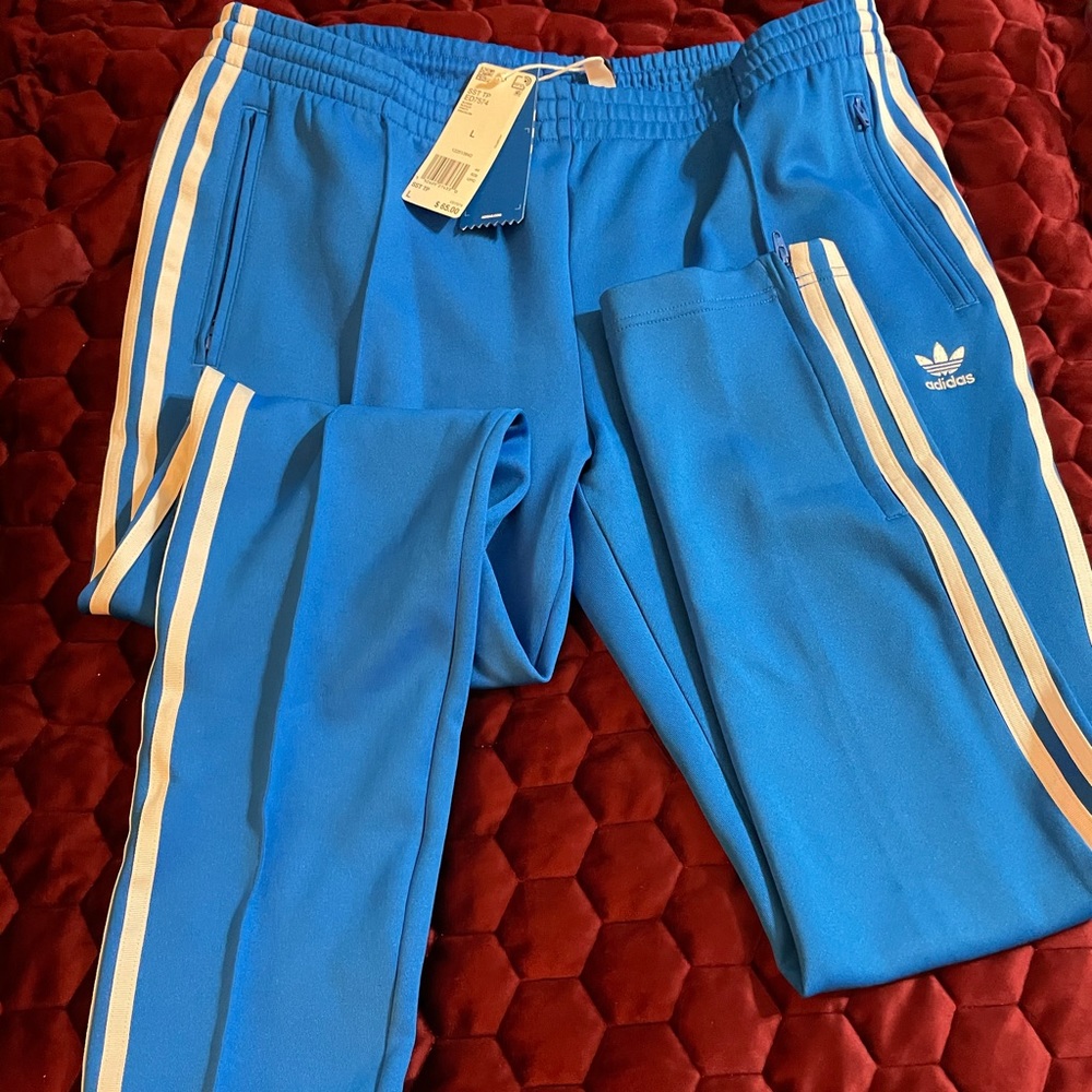 Royal blue adidas track pant